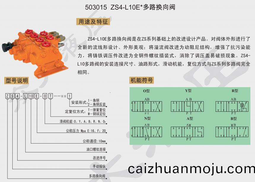 503015 ZS4-L10E*多路(lu)换向(xiang)阀(fa)