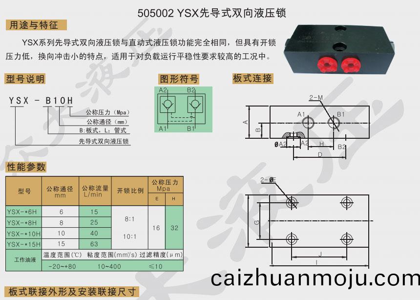 先导(dao)式(shi)双向(xiang)液(ye)压锁