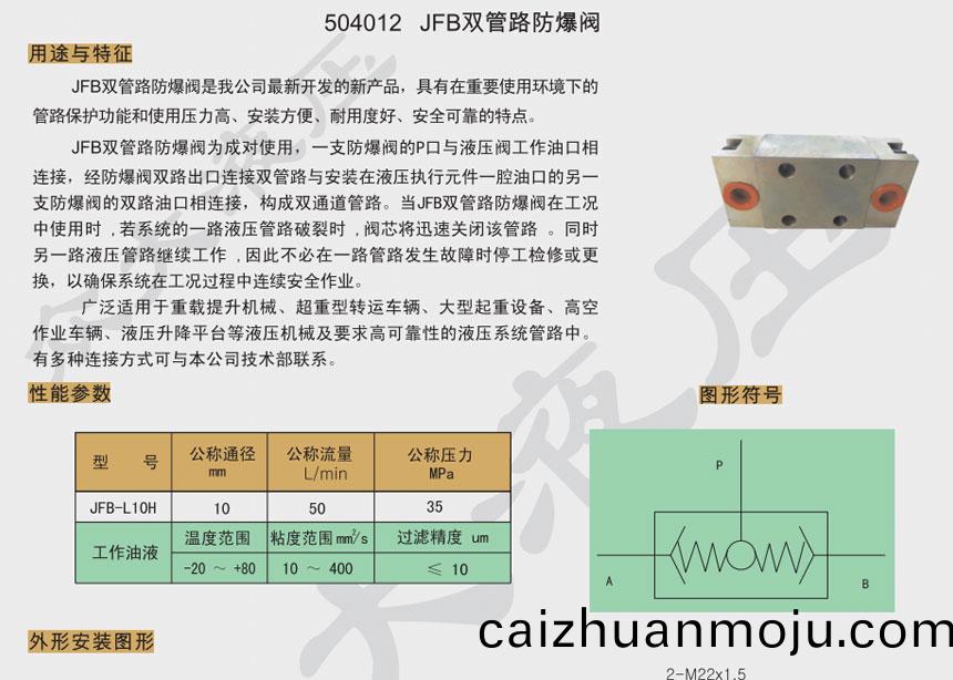JFB双(shuang)管路(lu)防爆阀(fa)